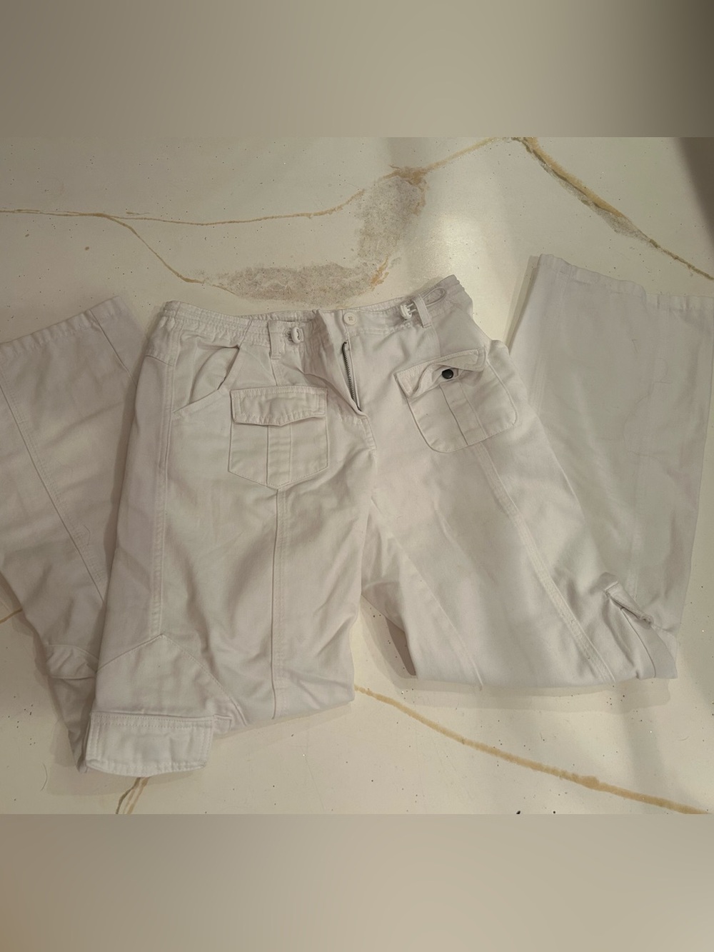 White Brandy Cargo Pants